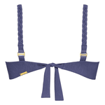 TOP COM BOJO E ALÇA TRANÇA TEXTURIZADO AZUL LUZEIRO