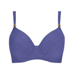 TOP COM BOJO E RECORTE LISO AZUL LUZEIRO