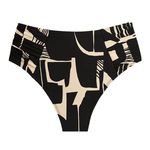 BIQUINI MAX DRAPEE FIO DENTAL ESTAMPADO ZERO BARRIGA CALCARIO ABSTRATO