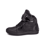 Tenis Sneaker Bawmi Cano Alto Feminino Preto com velcro