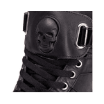 Tenis Sneaker Bawmi Cano Alto Feminino Preto com velcro