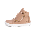 Tenis Sneaker Bawmi Cano Alto Feminino Rose com Caveira