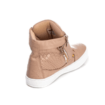 Tenis Sneaker Bawmi Cano Alto Feminino Rose com Caveira