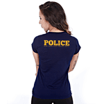 Camiseta Militar Baby Look Feminina NYPD Azul