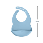 BABADOR EM SILICONE COM PEGA-MIGALHAS AZUL