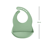 BABADOR EM SILICONE COM PEGA-MIGALHAS VERDE