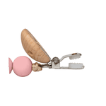 PRENDEDOR DE CHUPETA SILICONE E BAMBU ROSA
