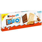 Kinder Duo Biscoitos Cobertos Chocolate ao Leite e Branco 150G