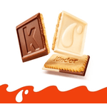 Kinder Duo Biscoitos Cobertos Chocolate ao Leite e Branco 150G