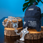 Terço Carlo Acutis Santidade Cristal com Mochila 