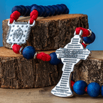 TERCO CARLO ACUTIS MAD 10MM AZUL/VERMELHO