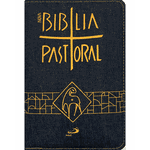 Bíblia Pastoral - Capa Jeans - Média zíper 