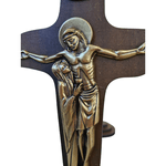 Crucifixo de Mesa MDF Cruz da Unidade Dourado