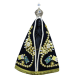 Imagem Resina - Nossa Senhora Aparecida 20 cm - Manto Tecido Bordado 