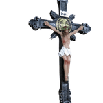 Crucifixo Resina -Medalha São Bento - 24 cm
