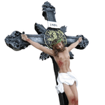 Crucifixo Resina -Medalha São Bento - 30 cm 