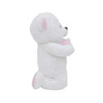 URSO PELÚCIA - REZA PAI NOSSO - Branco Rosa