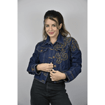 Jaqueta Jeans Azul Modelo Genebra