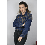 Jaqueta Jeans Azul Modelo Genebra