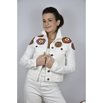 Jaqueta Jeans Off White Modelo Alexandria