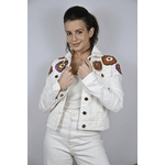 Jaqueta Jeans Off White Modelo Alexandria