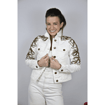 Jaqueta Jeans Off White Modelo Amarante 
