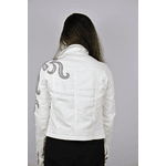 Jaqueta Jeans Off White Modelo Eslovênia Pronta Entrega