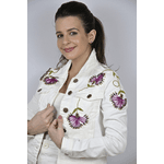 Jaqueta Jeans Off White Modelo Évora