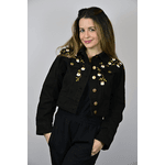 Jaqueta Jeans Preta Modelo Malta