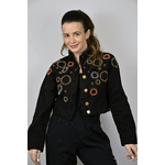 Jaqueta Jeans Preta Modelo Orlando