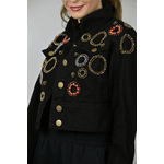 Jaqueta Jeans Preta Modelo Orlando