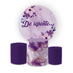 Kit Capas Painel + Trio Cilindros Roxo Tema De Repente Aniversário