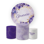 Kit Capas Painel + Trio Cilindros Tema Gratodao Roxo