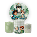 Kit Capas Painel + Trio Cilindros Tema Dino Meninos Cute