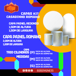 Combo Capa Painel Redondo + Trio Cilindro + Romano Veste Fácil Copa do Mundo Brasil Boteco do Hexa