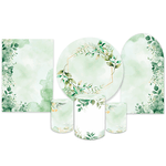 Kit Casadinho + Painel Romano Tema Floral Verde
