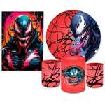 Kit Casadinho Capa Painel + Trio Capa Cilindros Tema Venom