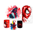 Kit Capa Painel + Trio Cilindros Kit Romano Homem Aranha Vermelho