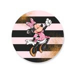 Capa Painel Redondo Minnie Laço Rosa