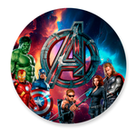 Capa Painel Redondo Avengers