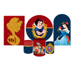Kit Completo Branca De Neve Azul e Vermelho