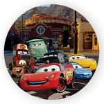 Painel Redondo Decorativo Carros Mcqueen