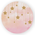 Painel Redondo Decoração Estrelas