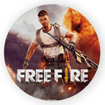 Painel Redondo Decorativo Free Fire