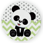 Painel Redondo Decorativo Panda