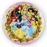Painel Redondo Decorativo Princesa