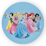 Painel Redondo Decorativo Princesa