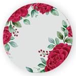 Painel Redondo Decorativo Rosas