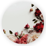 Painel Redondo Decorativo Rosas