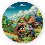 Painel Redondo Decorativo Looney Tunes